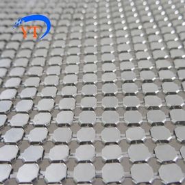 4mm Silver Aluminum Mesh Fabric Decorative Flexible Metal Sequins Wall