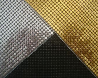 parete di alluminio d'argento degli zecchini di 4mm Mesh Fabric Decorative Flexible Metal